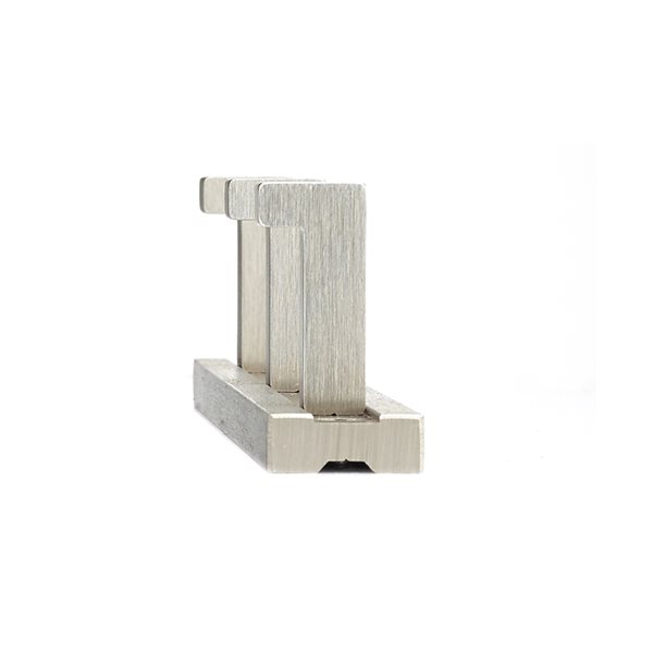 Richelieu 3-Hook Brushed Nickel Aluminum Contemporary Rack