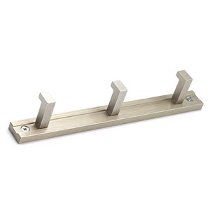 Richelieu 3-Hook Brushed Nickel Aluminum Contemporary Rack