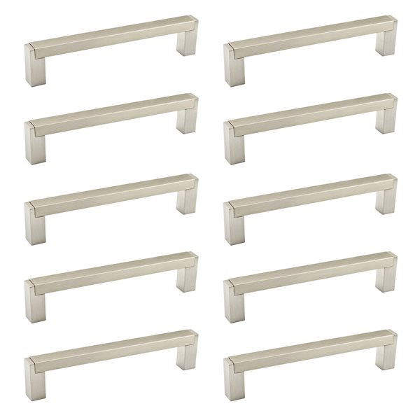 Richelieu Laconia 5 1 16 In Brushed, Contemporary Cabinet Pulls Brushed Nickel