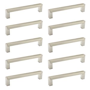 Richelieu Laconia 5 1/16-in Brushed Nickel Metal Contemporary Cabinet Pulls - 10-Pack