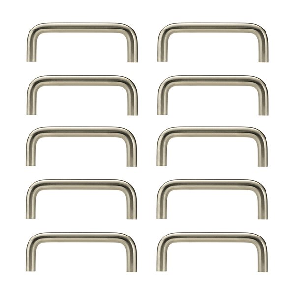 Richelieu Livingston 3-in Brushed Nickel Steel Contemporary Cabinet Pulls - 10-Pack