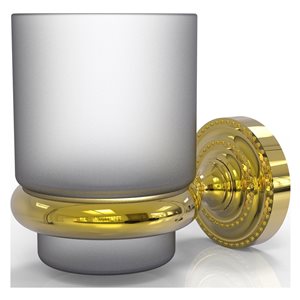 Allied Brass Dottingham Polished Brass Brass Tumbler and Toothbrush Holder