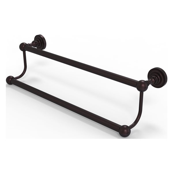 Allied Brass Dottingham 18-in Double Antique Bronze Wall Mount Double Towel Bar