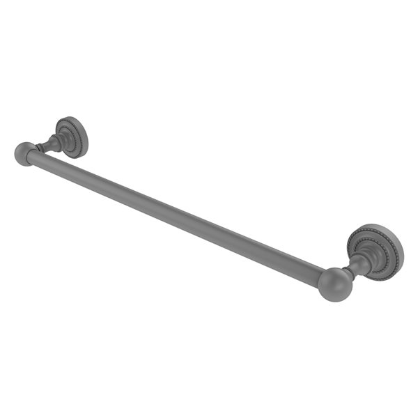 Allied Brass Dottingham 30-in Matte Grey Wall Mount Single Towel Bar