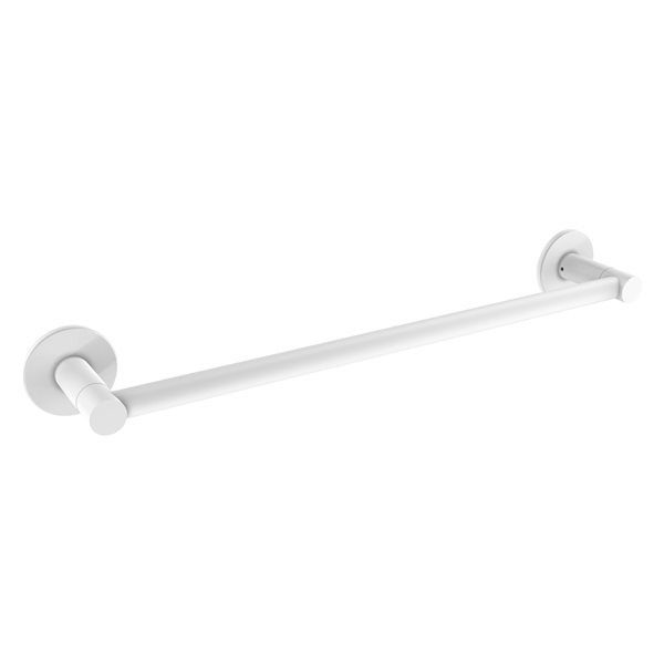 Allied Brass Fresno 24-in Matte White Wall Mount Single Towel Bar