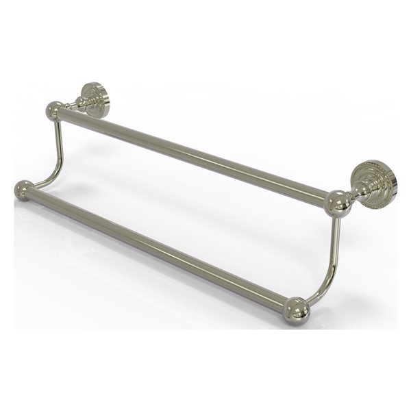 Allied Brass Dottingham 18-in Double Polished Nickel Wall Mount Double Towel Bar