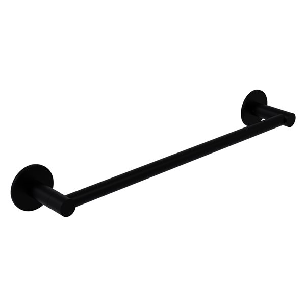 Allied Brass Fresno 30-in Matte Black Wall Mount Single Towel Bar