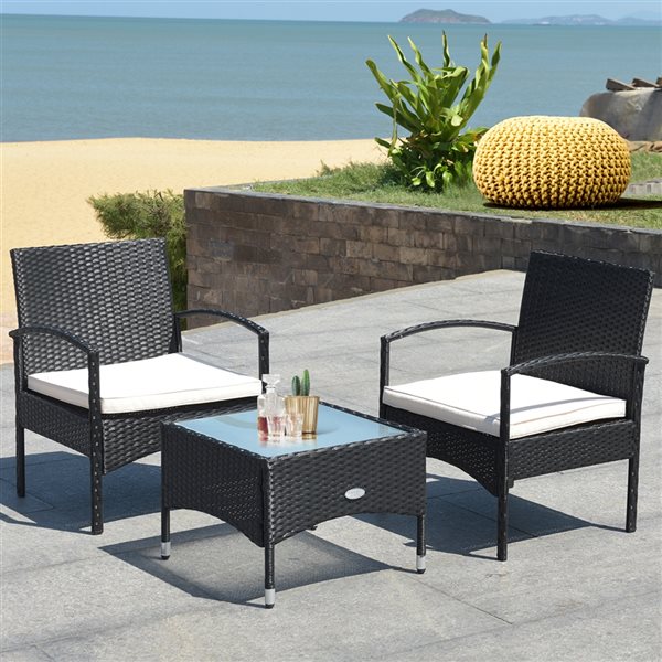 Costway 3 piece 2025 wicker patio set