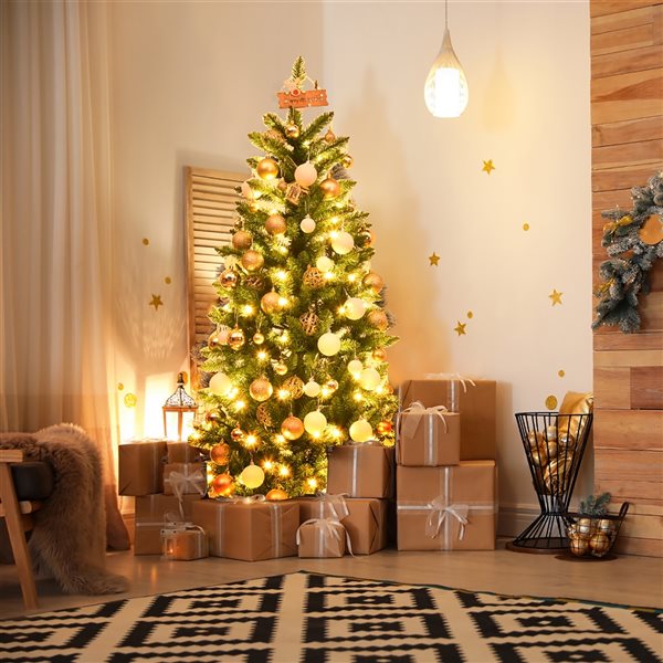 Costway 5-ft Slim Green Artificial Christmas Tree