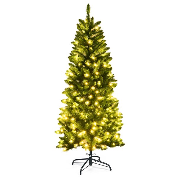 Costway 5-ft Slim Green Artificial Christmas Tree CM22809 | RONA