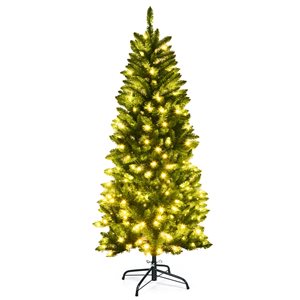 Costway 5-ft Slim Green Artificial Christmas Tree