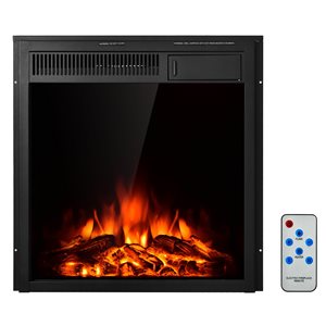 Costway 23-in Black Electric Fireplace Insert