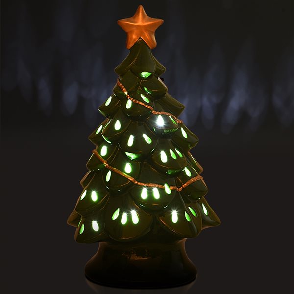 Costway Lighted Green Christmas Tree Table Decoration