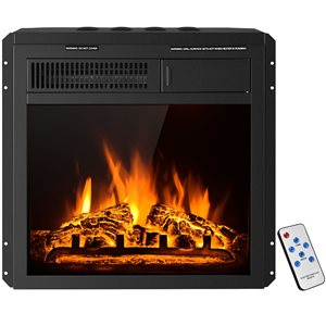 Costway 18.5-in Black Electric Fireplace Insert