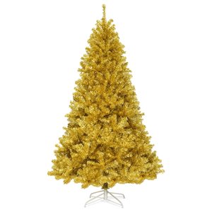 Costway 7.5-ft Full Gold Artificial Christmas Tree