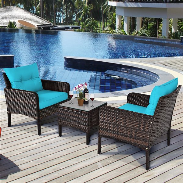 3 piece conversation set with online cushions