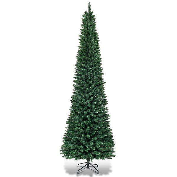 Costway 9-ft Slim Green Artificial Christmas Tree