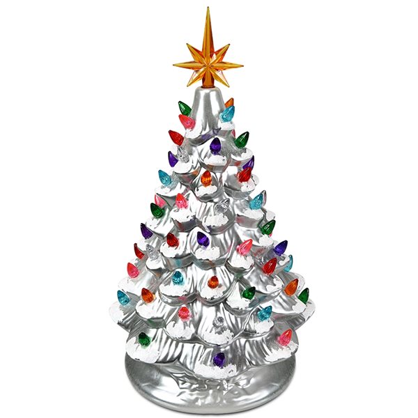 Costway Silver Christmas Tree Table Decoration
