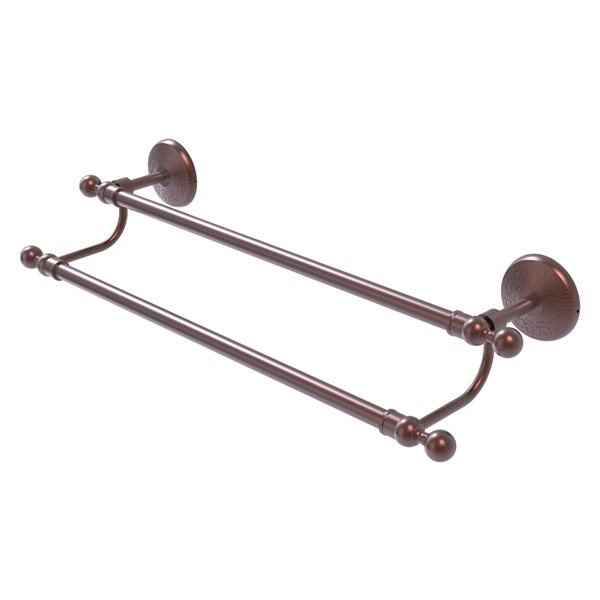 Allied Brass Monte Carlo 30-in Antique Copper Wall Mount Double Towel Bar