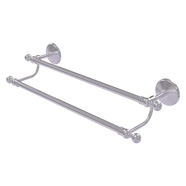 Allied Brass Monte Carlo 30-in Satin Chrome Wall Mount Double Towel Bar