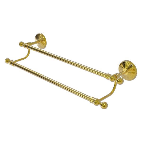 Allied Brass Monte Carlo 30-in Polished Brass Wall Mount Double Towel Bar