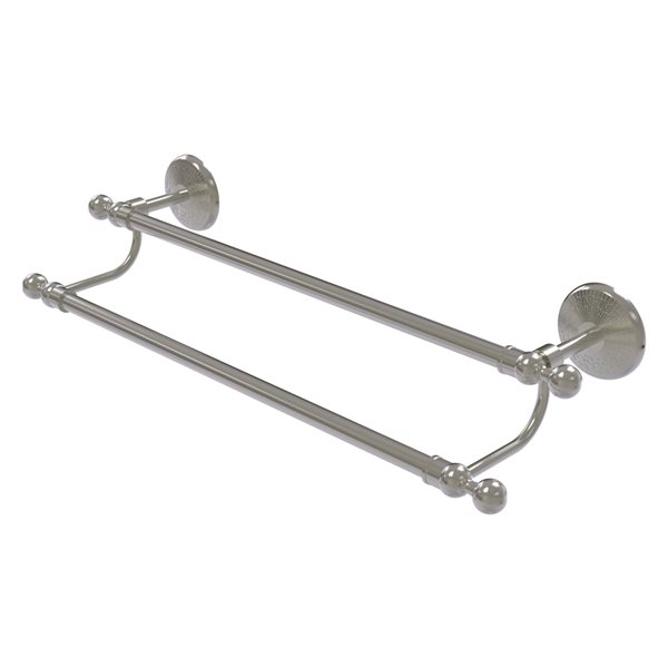Allied Brass Monte Carlo 30-in Satin Nickel Wall Mount Double Towel Bar
