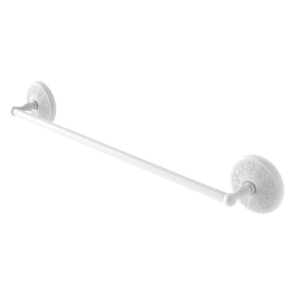 Allied Brass Monte Carlo 36-in Matte White Wall Mount Single Towel Bar