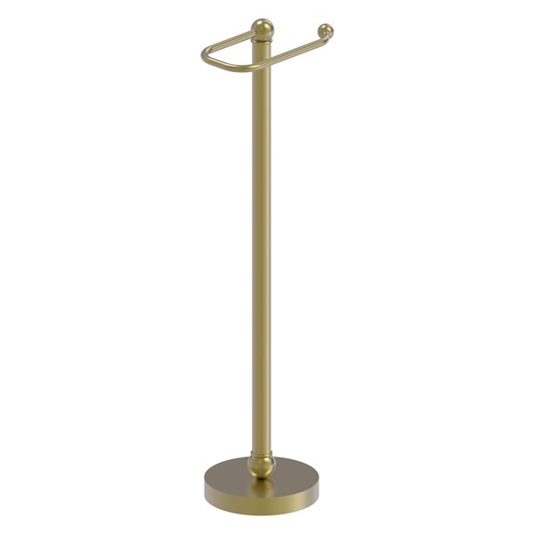 Allied Brass Satin Brass Freestanding Single Post Toilet Paper Holder
