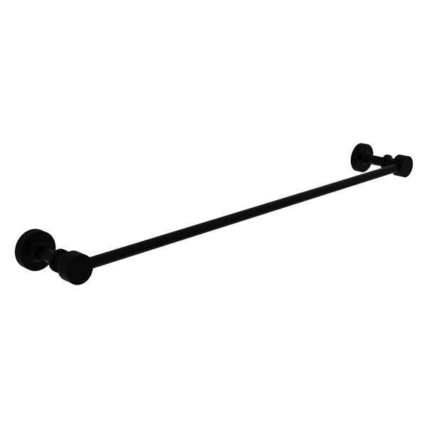 Allied Brass Foxtrot 36-in Matte Black Wall Mount Single Towel Bar