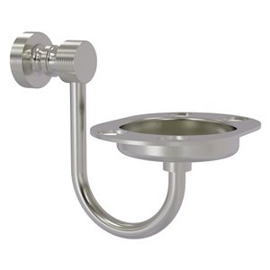 Allied Brass Foxtrot Satin Nickel Brass Tumbler and Toothbrush Holder