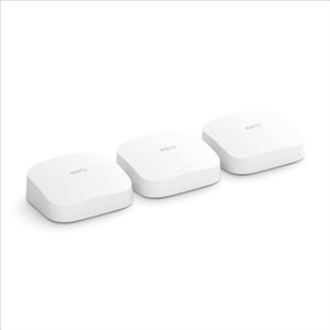 Système Wi-Fi 6 maillé eero Pro 6 tri-bande par Amazon, paquet de 3