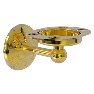 Allied Brass Monte Carlo Brass Tumbler and Toothbrush Holder in Polished Brass