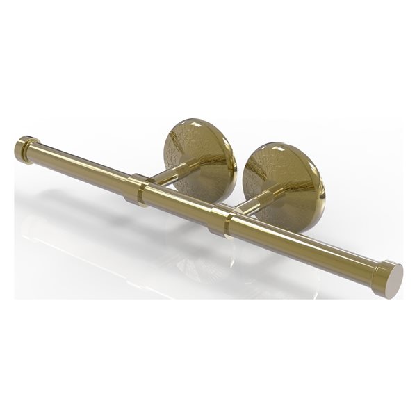 Allied Brass Monte Carlo Wall Mount Single Post Toilet Paper Holder in Unlacquered Brass
