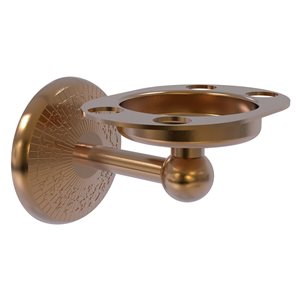 Allied Brass Monte Carlo Brass Tumbler and Toothbrush Holder in Brushed Bronze