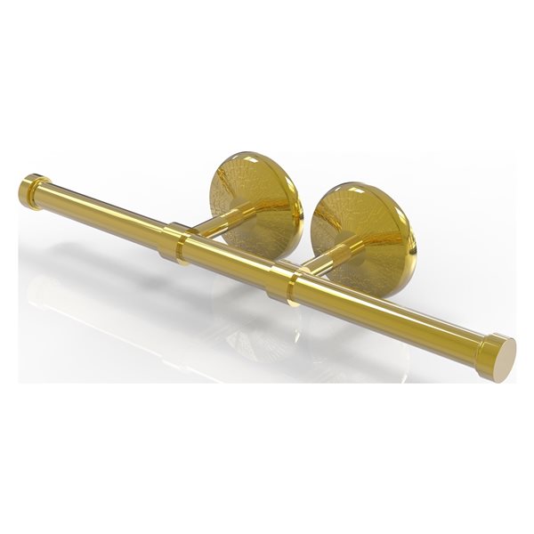 Allied Brass Monte Carlo Wall Mount Single Post Toilet Paper Holder in Polished Brass