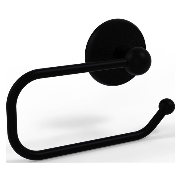 Allied Brass Monte Carlo Matte Black Wall Mount Single Post Toilet Paper Holder