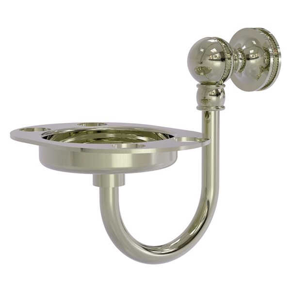 Allied Brass Mambo Brass Tumbler and Toothbrush Holder in Polished Nickel