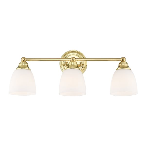 Livex Lighting Somerville 3-light Brass Traditional Vanity Light