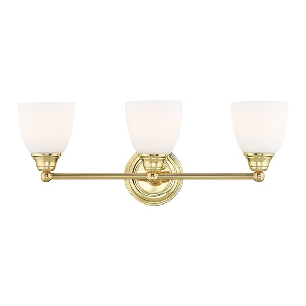Livex Lighting Somerville 3-light Brass Traditional Vanity Light
