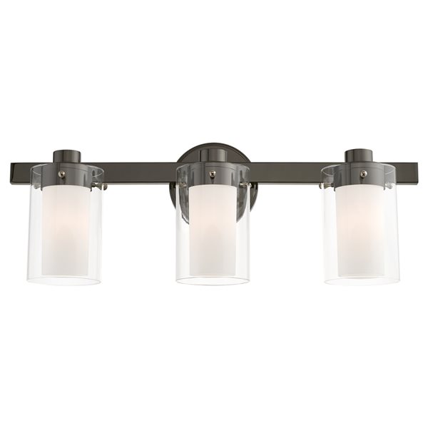 Livex Lighting Manhattan 3-light Black Modern/contemporary Vanity Light ...