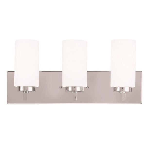 Livex Lighting West Lake 3-light Chrome Transitional Vanity Light