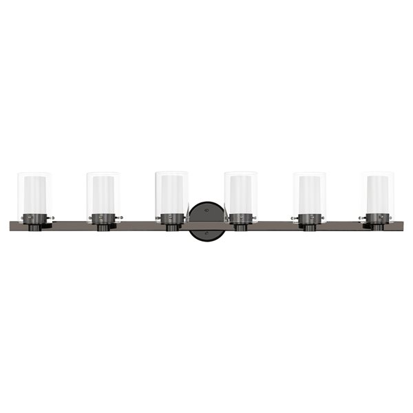 Livex Lighting Manhattan 6-light Black Modern/contemporary Vanity Light
