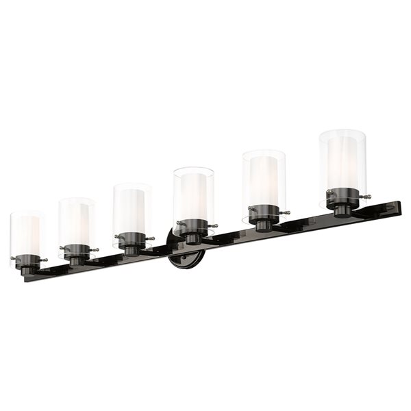 Livex Lighting Manhattan 6-light Black Modern/contemporary Vanity Light