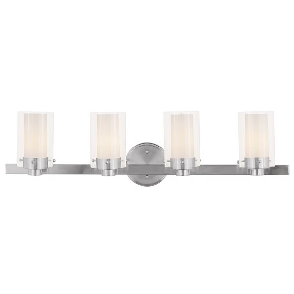 Livex Lighting Manhattan 4-light Nickel Modern/contemporary Vanity Light