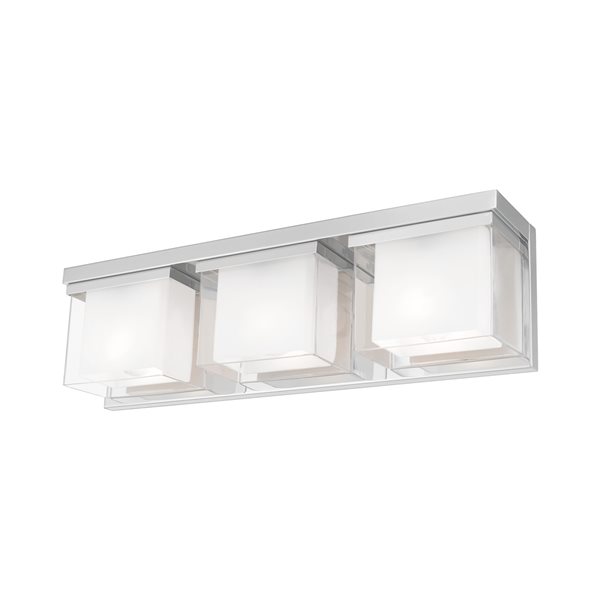 Livex Lighting Duval 3-light Chrome Modern/contemporary Vanity Light