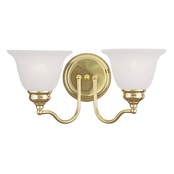 Livex Lighting Essex 2-light Brass Traditional Vanity Light