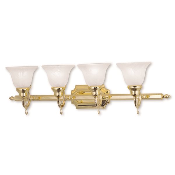 Livex Lighting French Regency 4light Brass Traditional Vanity Light