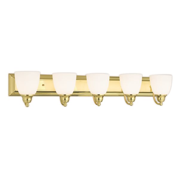 Livex Lighting Springfield 5-light Transitional Vanity Light - Brass