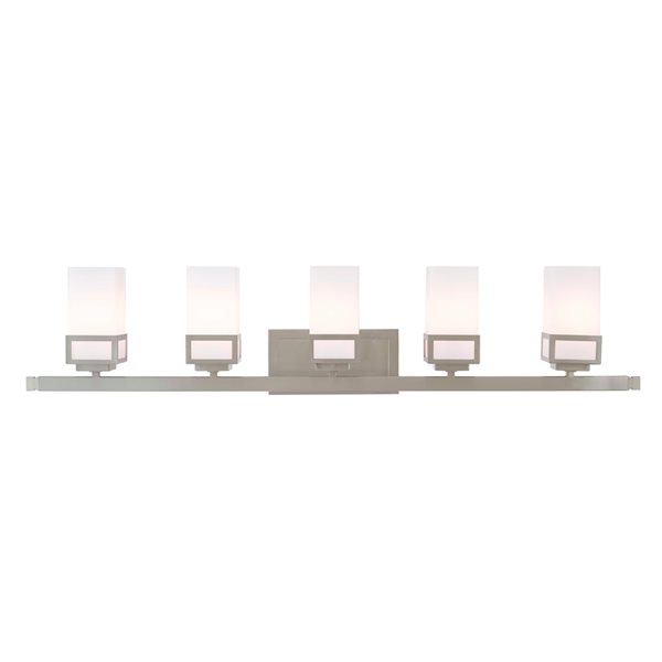 Livex Lighting Harding 5-light Nickel Transitional Vanity Light