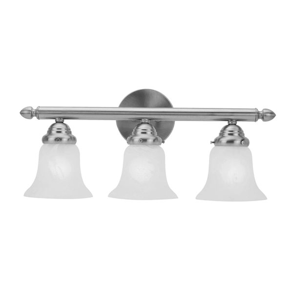 Livex Lighting Neptune 3-light Nickel Traditional Vanity Light
